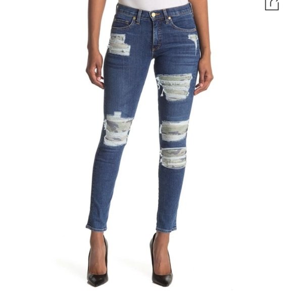 Ramie Brook Naomi Ripped Sequin Jeans waist 26 NWOT 298 black black white sequin - Picture 2 of 16